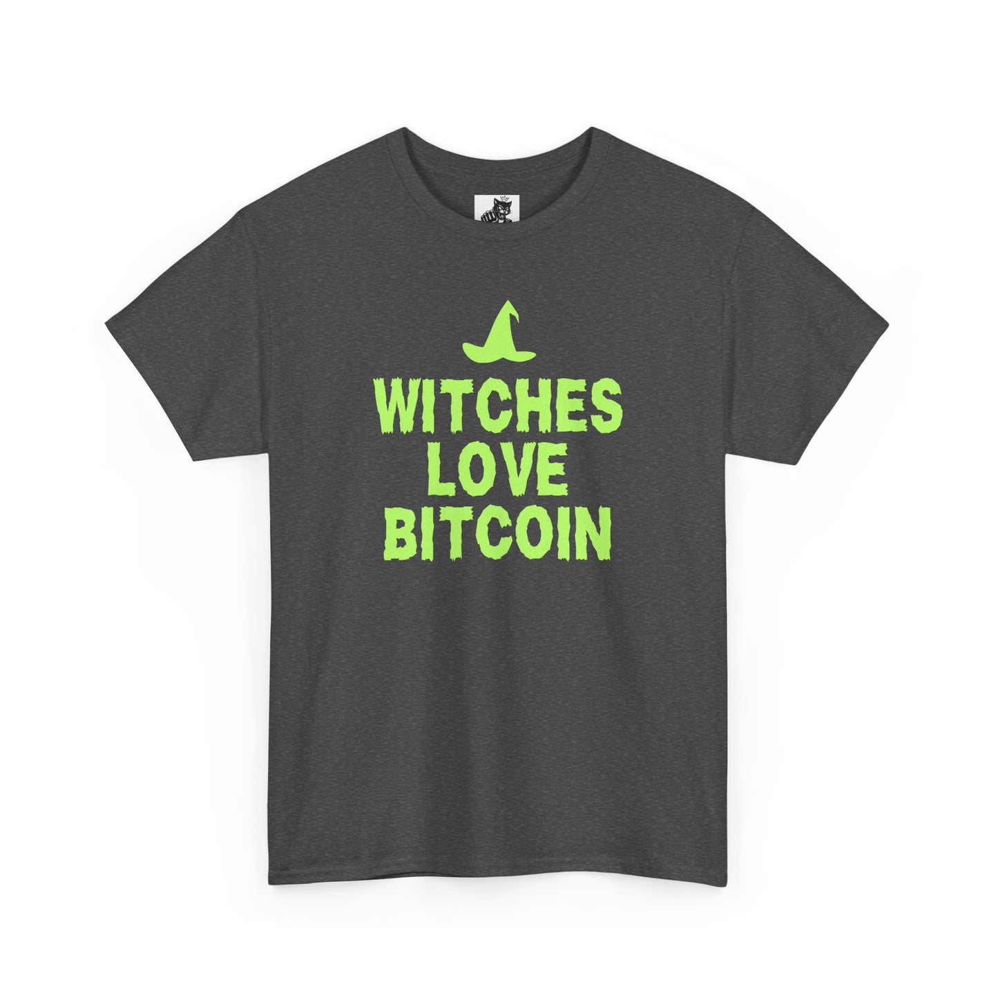 Witches Love Bitcoin (Version 2) Graphic Tee - Crypto Halloween Witch T-Shirt