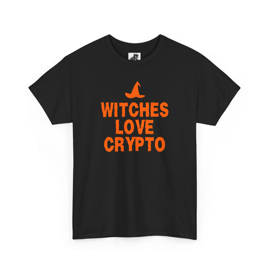 Witches Love Crypto Graphic Tee - Crypto Halloween Witch T-Shirt