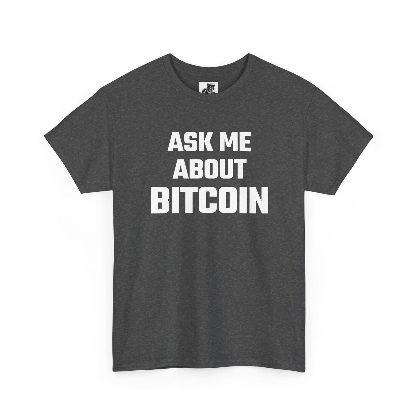 Ask Me About Bitcoin Graphic Tee - Unisex Cotton T-Shirt