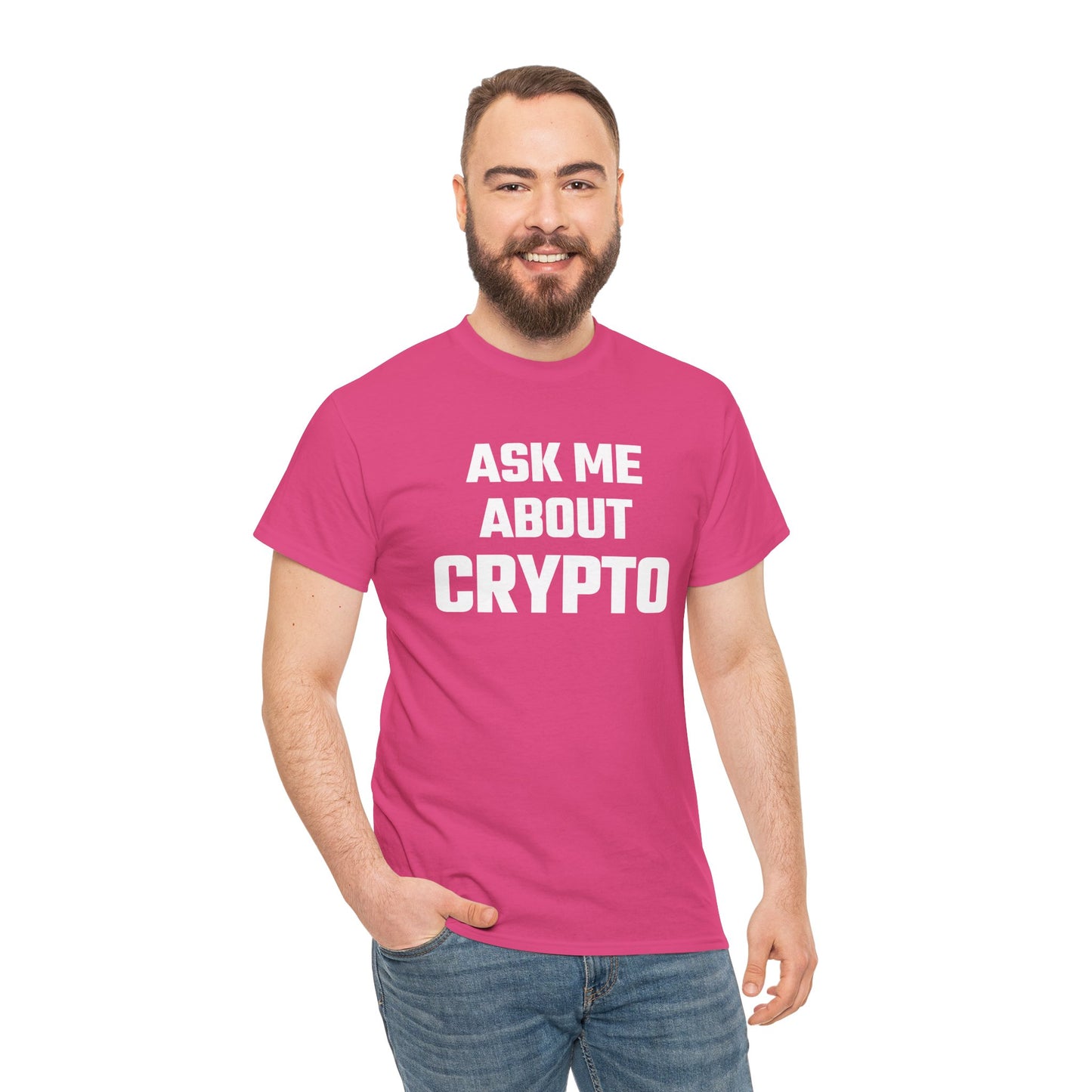 Ask Me About Crypto Graphic Tee - Unisex Cotton T-Shirt