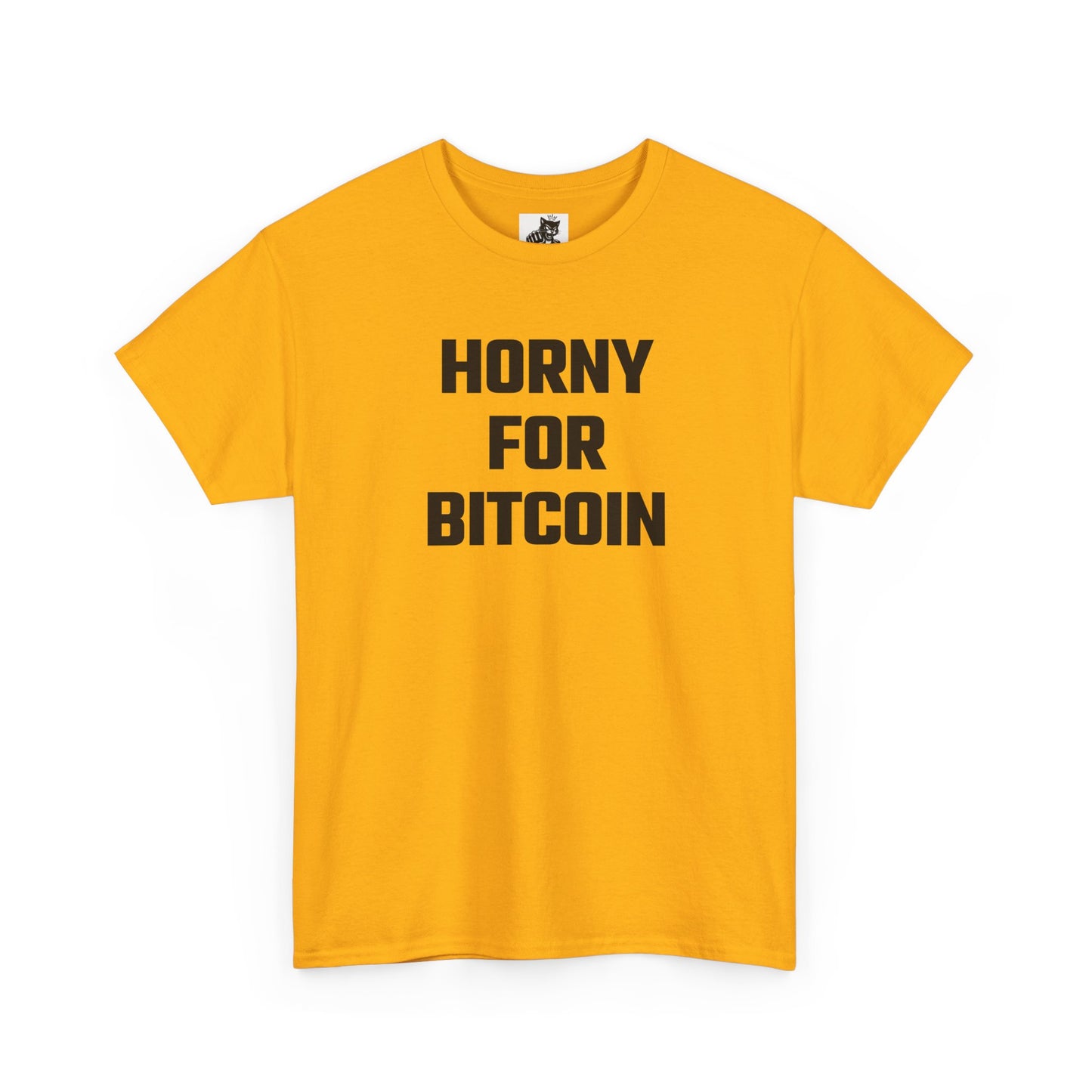 Horny For Bitcoin (Version 2) Crypto Themed T-Shirt