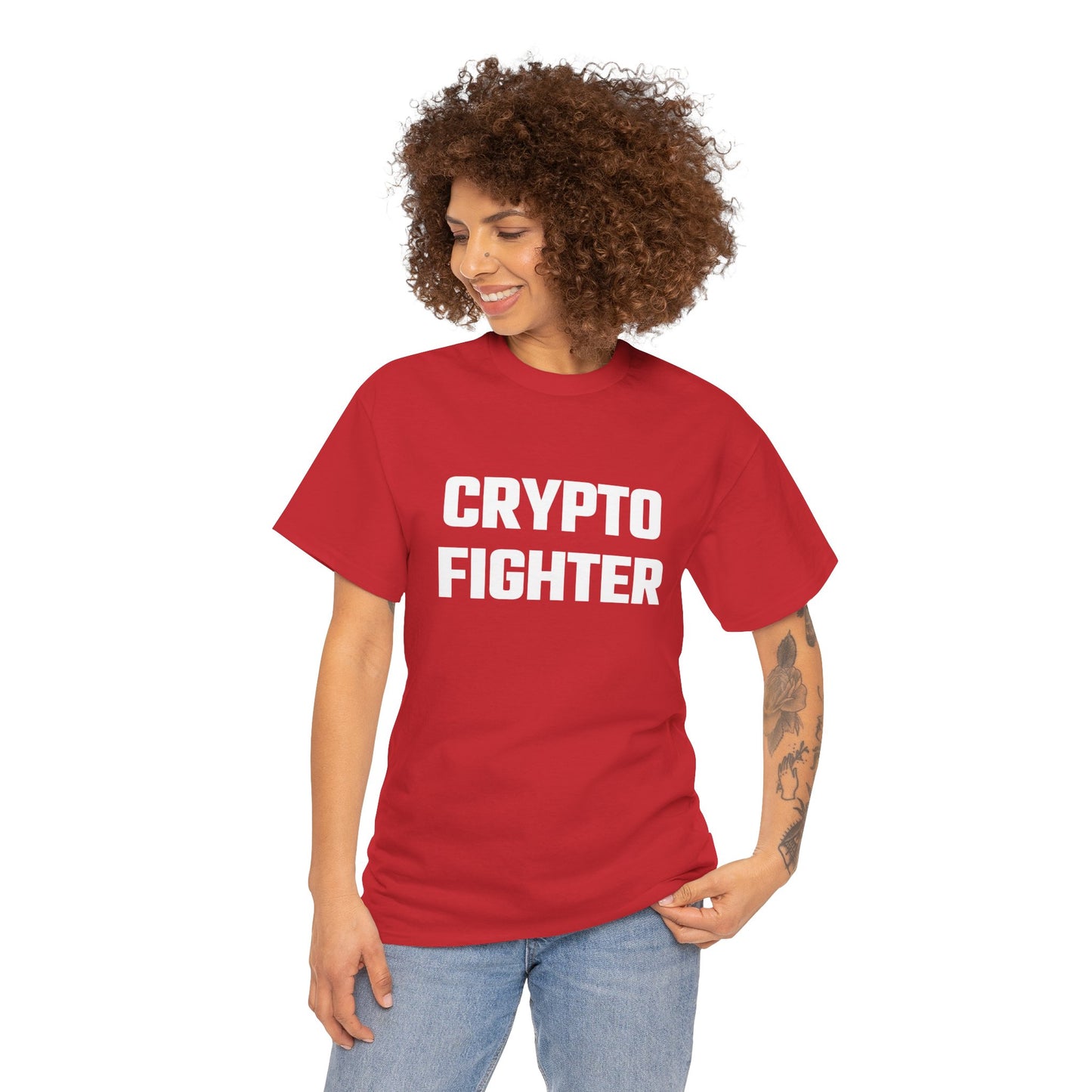 Crypto Fighter Graphic Tee - Crypto Themed T-Shirt