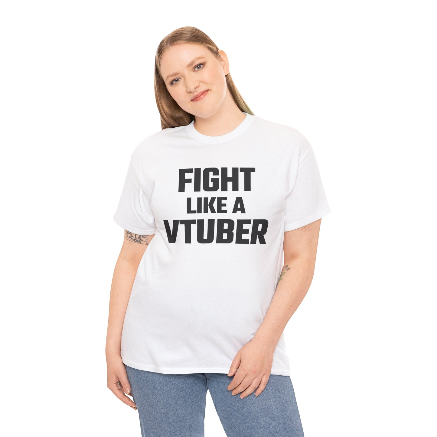 Fight Like A VTuber Graphic Tee - Unisex Cotton T-Shirt