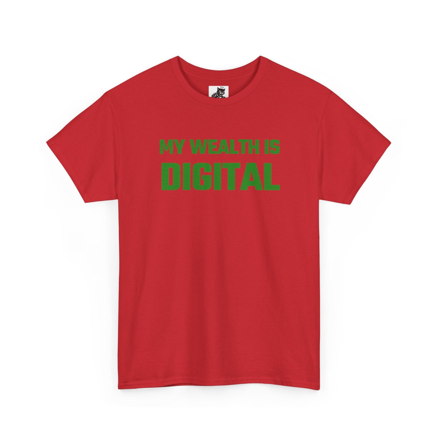 My Wealth Is Digital (Green) - Crypto Themed T-Shirt