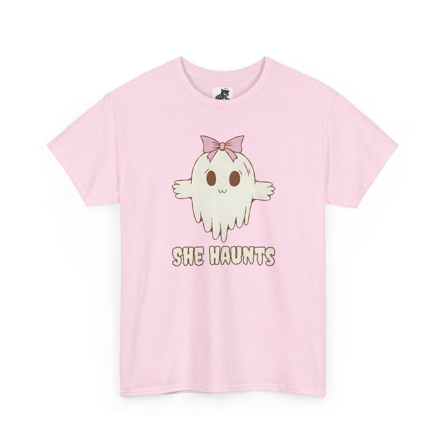 She Haunts - Cute Halloween Ghost T-Shirt
