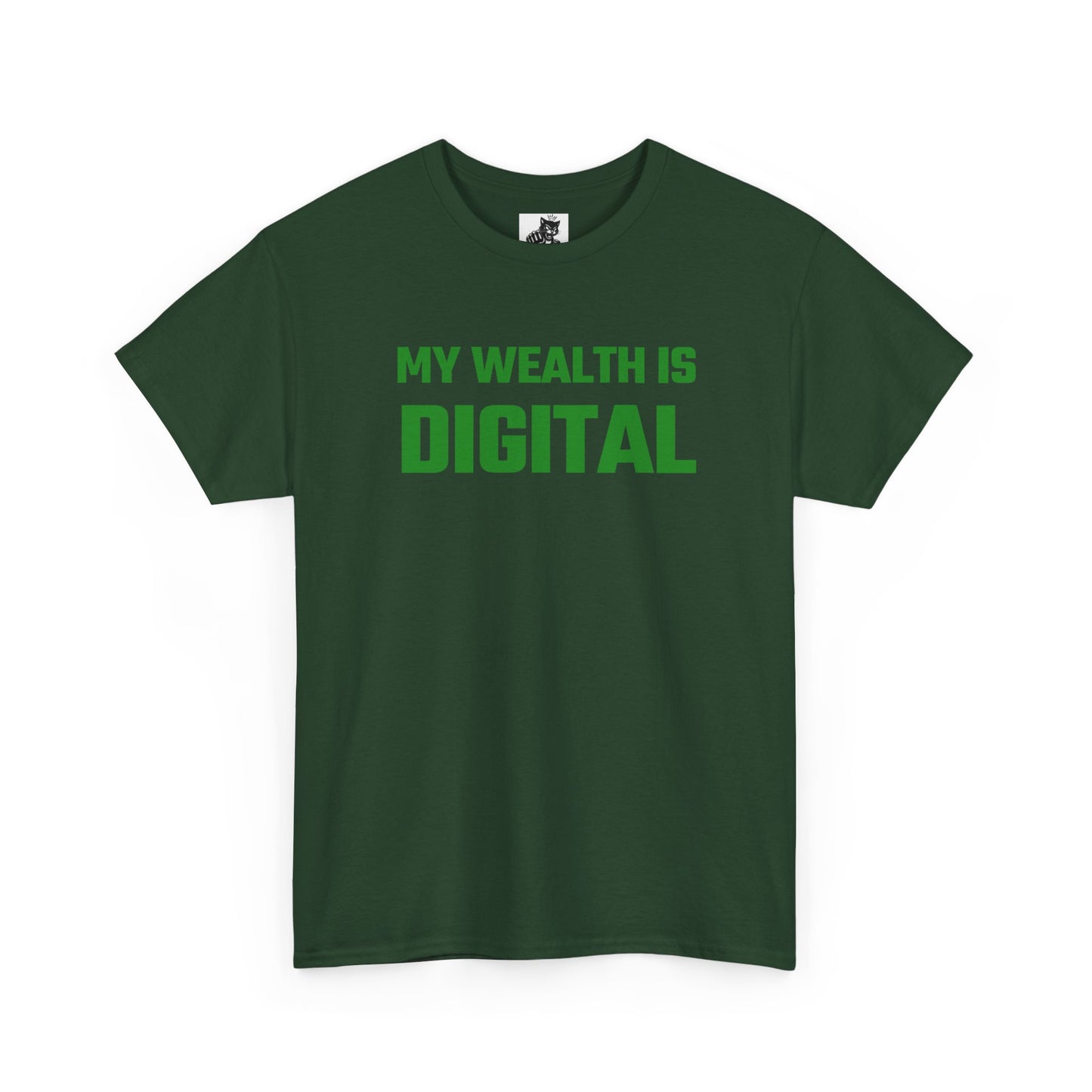 My Wealth Is Digital (Green) - Crypto Themed T-Shirt