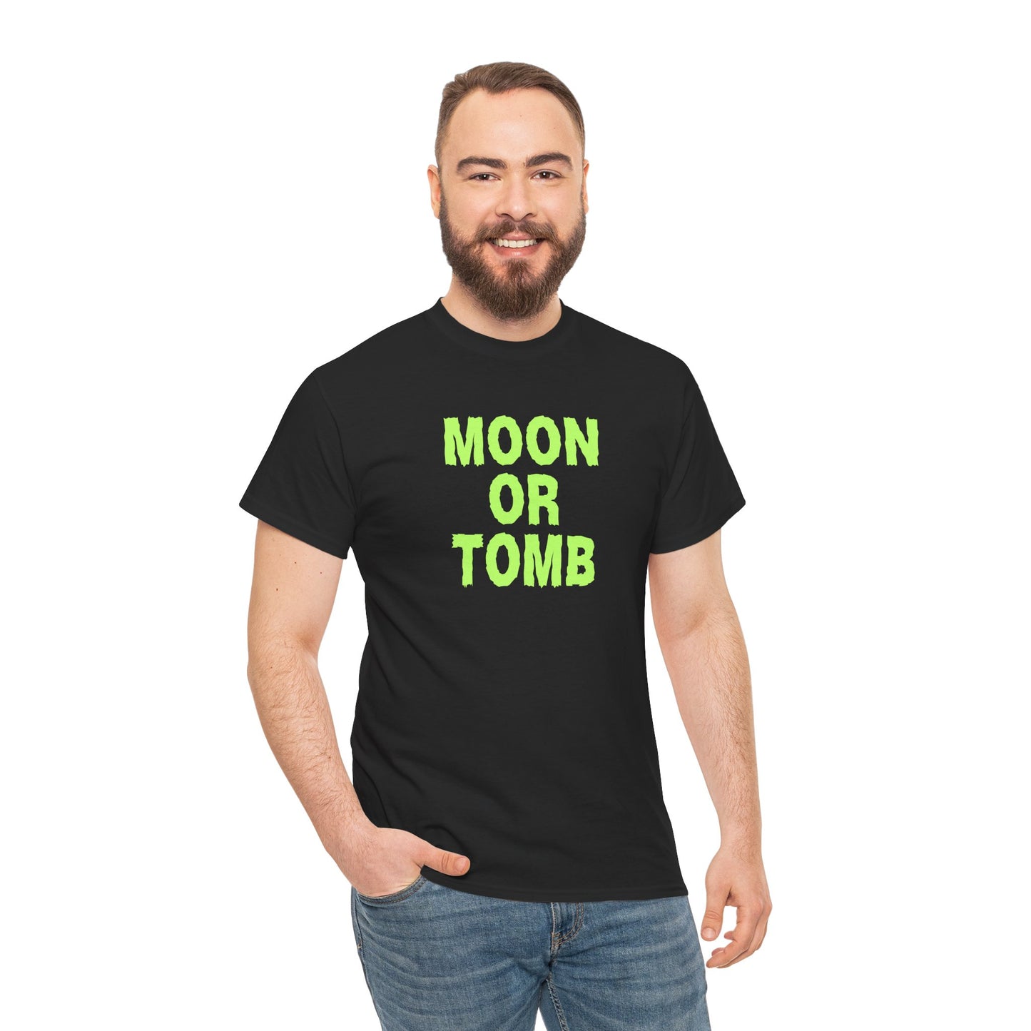 Moon Or Tomb (Version 2) Graphic Tee - Crypto Halloween T-Shirt