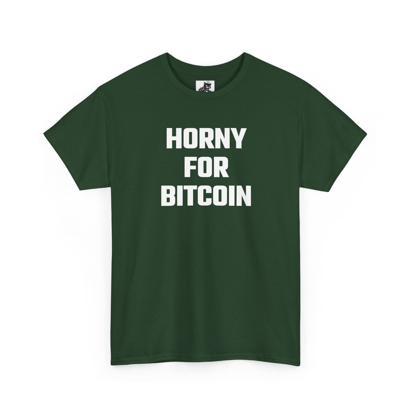 Horny For Bitcoin Crypto Themed T-Shirt