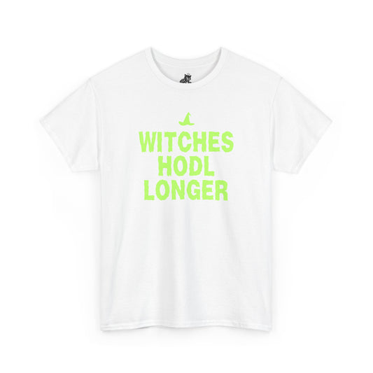 Witches HODL Longer (Version 2) Graphic Tee - Crypto Halloween Witch T-Shirt