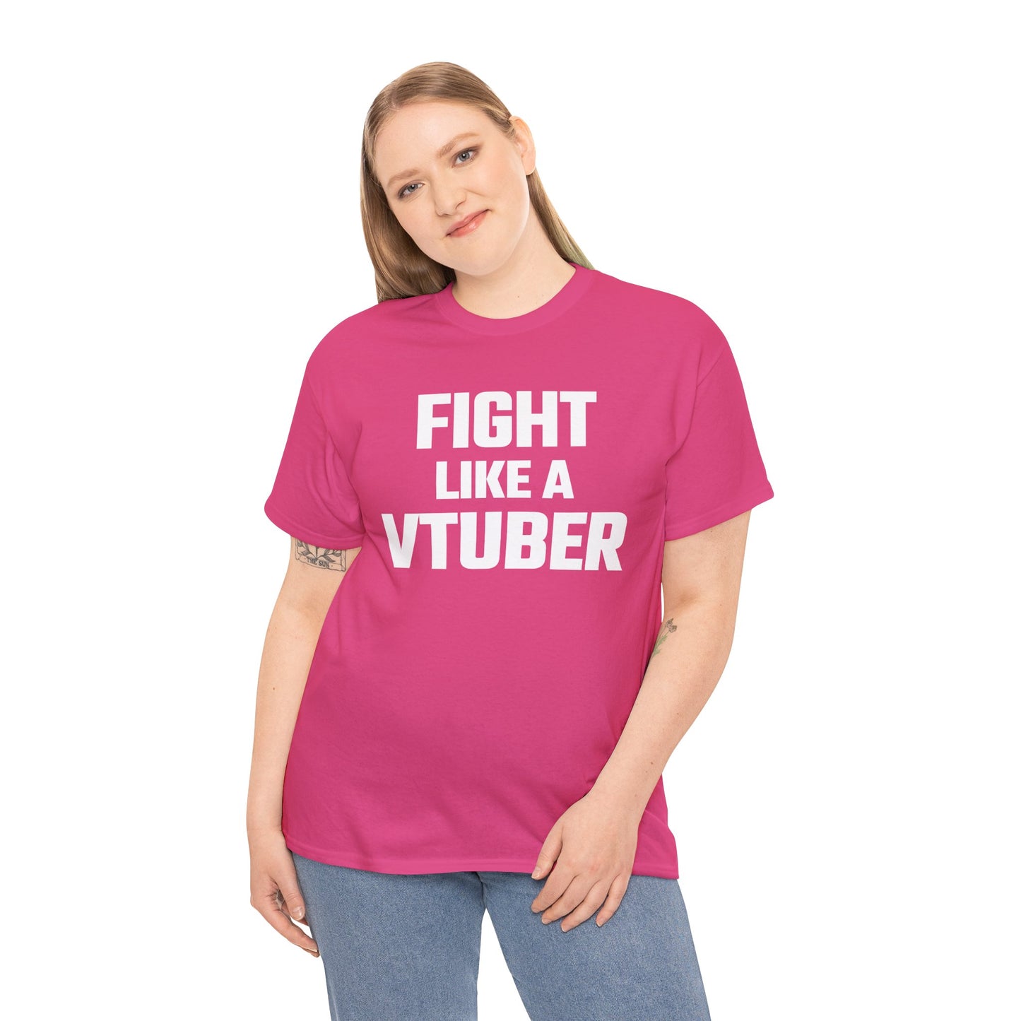 Fight Like A VTuber Graphic Tee - Unisex Cotton T-Shirt