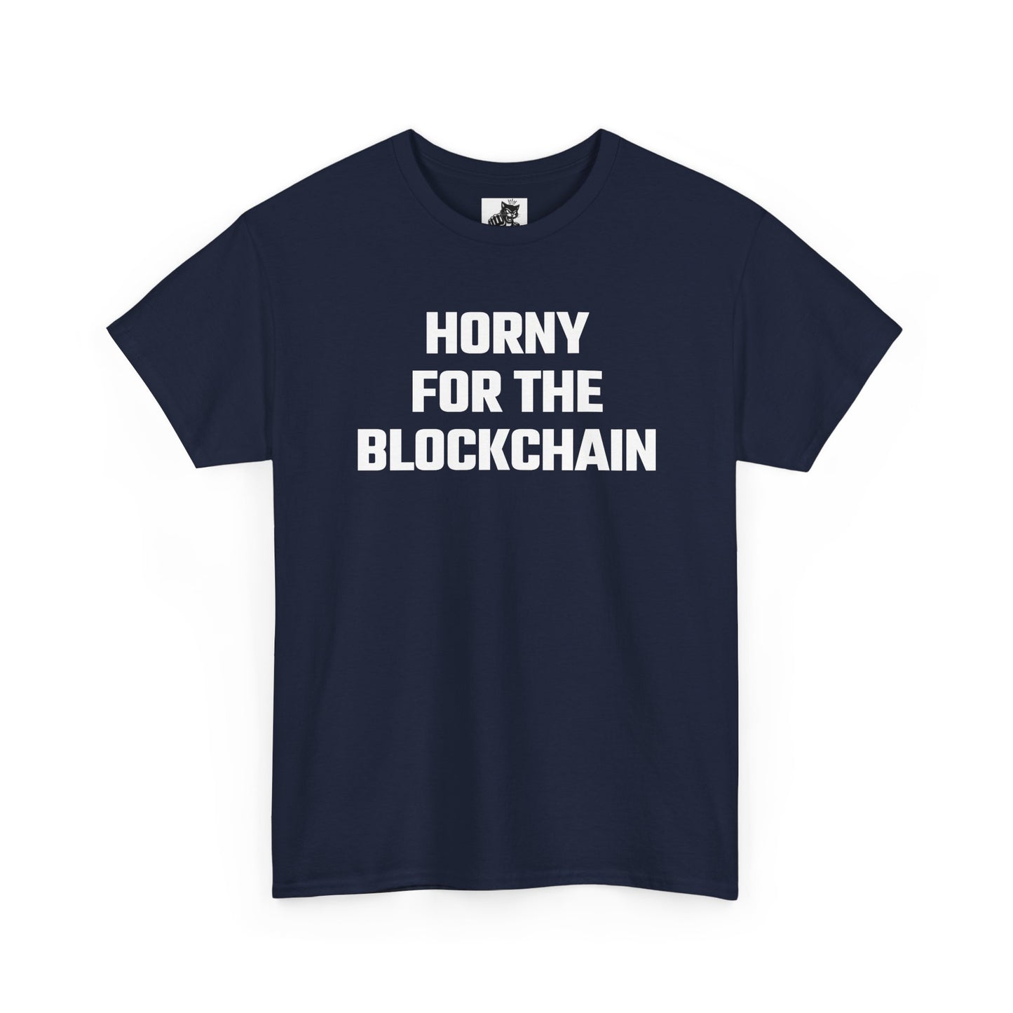 Horny For The Blockchain Crypto Themed T-Shirt