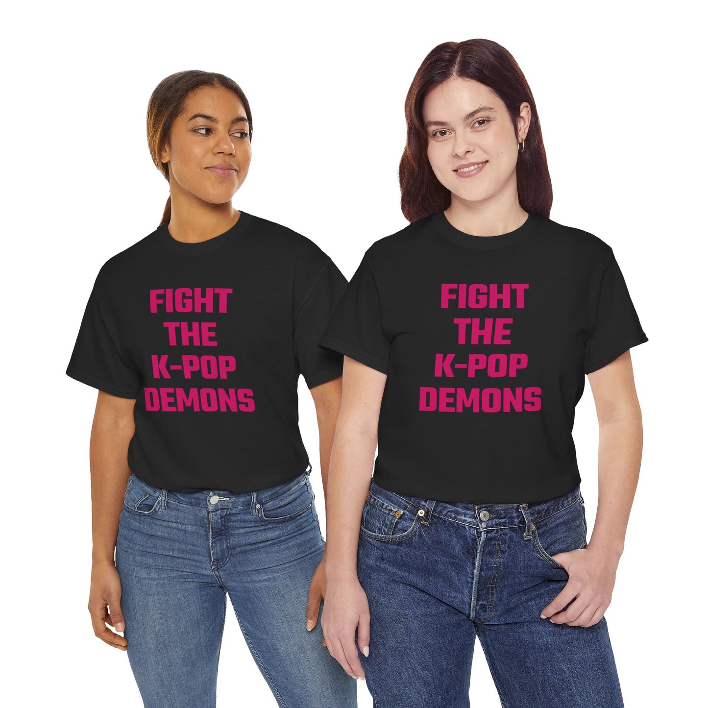 Fight The K-Pop Demons (Version 2) Graphic Tee - Unisex Cotton T-Shirt