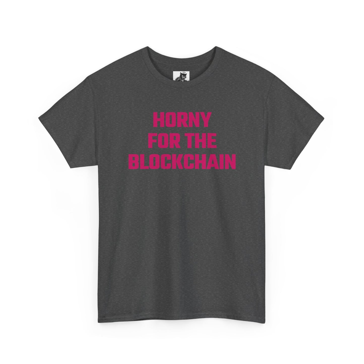 Horny For The Blockchain (Version 2) Crypto Themed T-Shirt