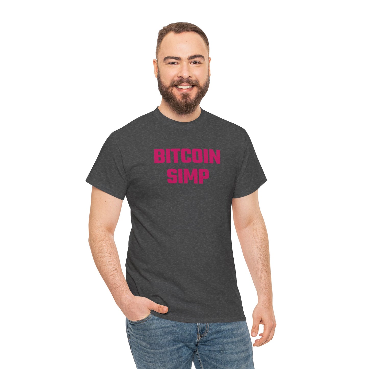 Bitcoin Simp (Version 2) Graphic Tee - Unisex Cotton T-Shirt