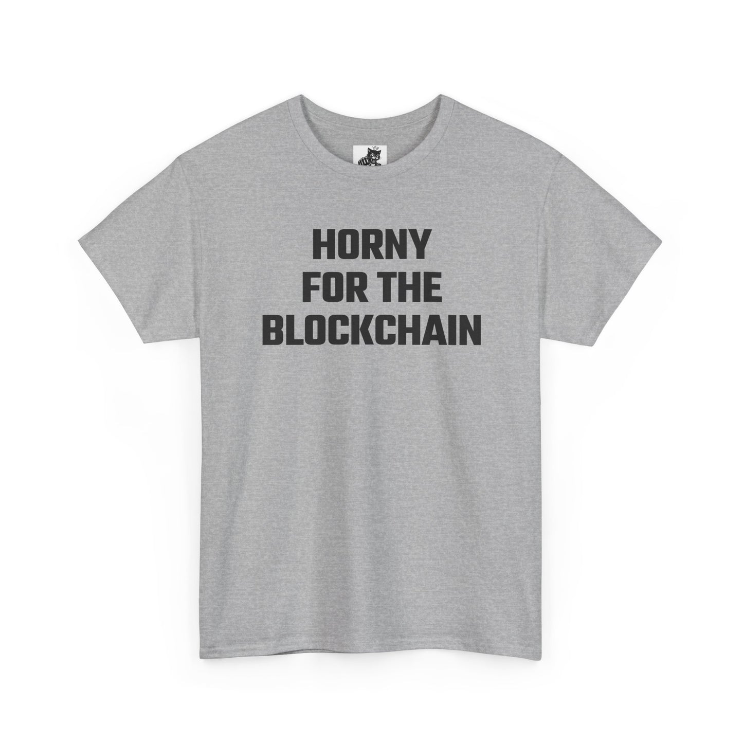 Horny For The Blockchain Crypto Themed T-Shirt