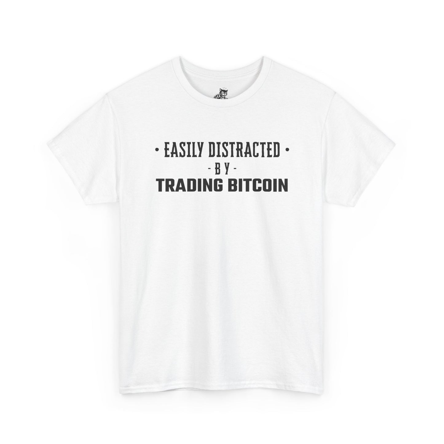 Easily Distracted By Trading Bitcoin Graphic Tee - Unisex Cotton T-Shirt