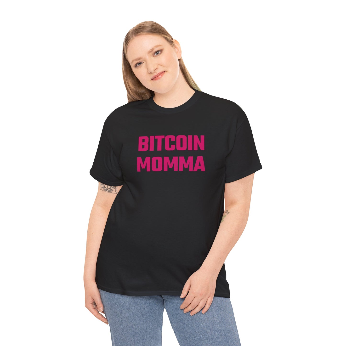 Bitcoin Momma (Version 2) Graphic Tee - Unisex Cotton T-Shirt