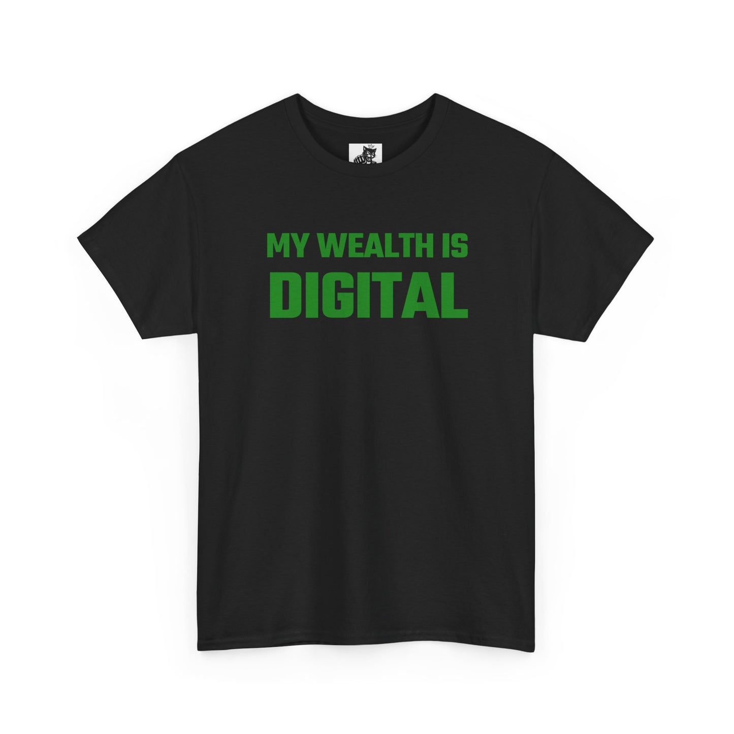 My Wealth Is Digital (Green) - Crypto Themed T-Shirt