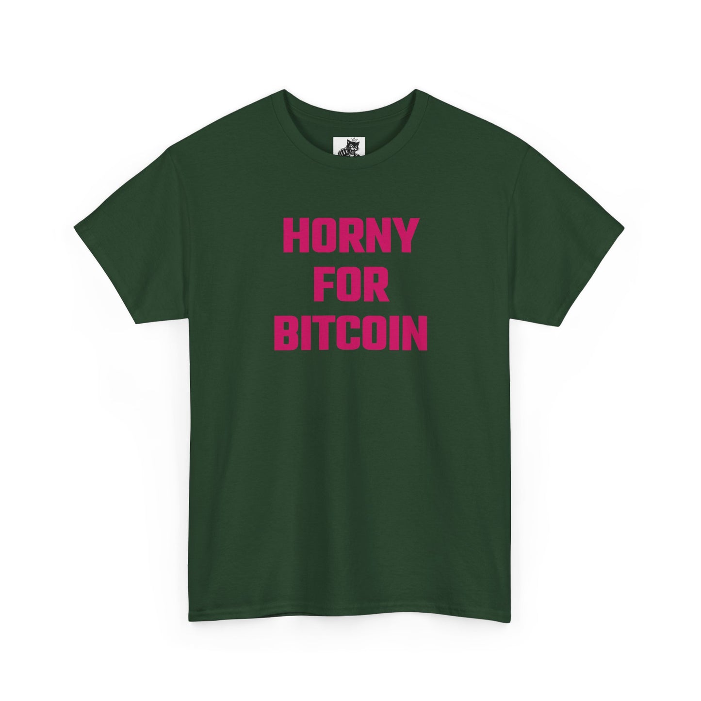 Horny For Bitcoin (Version 2) Crypto Themed T-Shirt