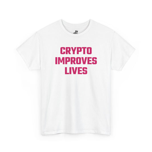 Crypto Improves Lives Graphic Tee - Unisex Cotton T-Shirt
