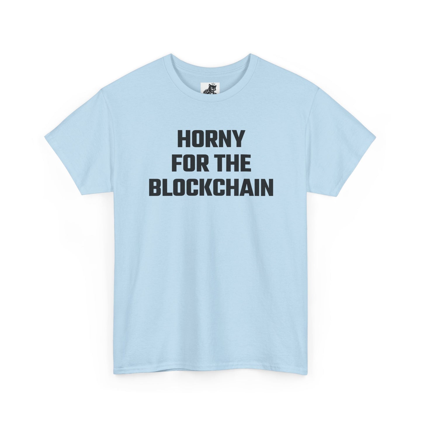 Horny For The Blockchain Crypto Themed T-Shirt