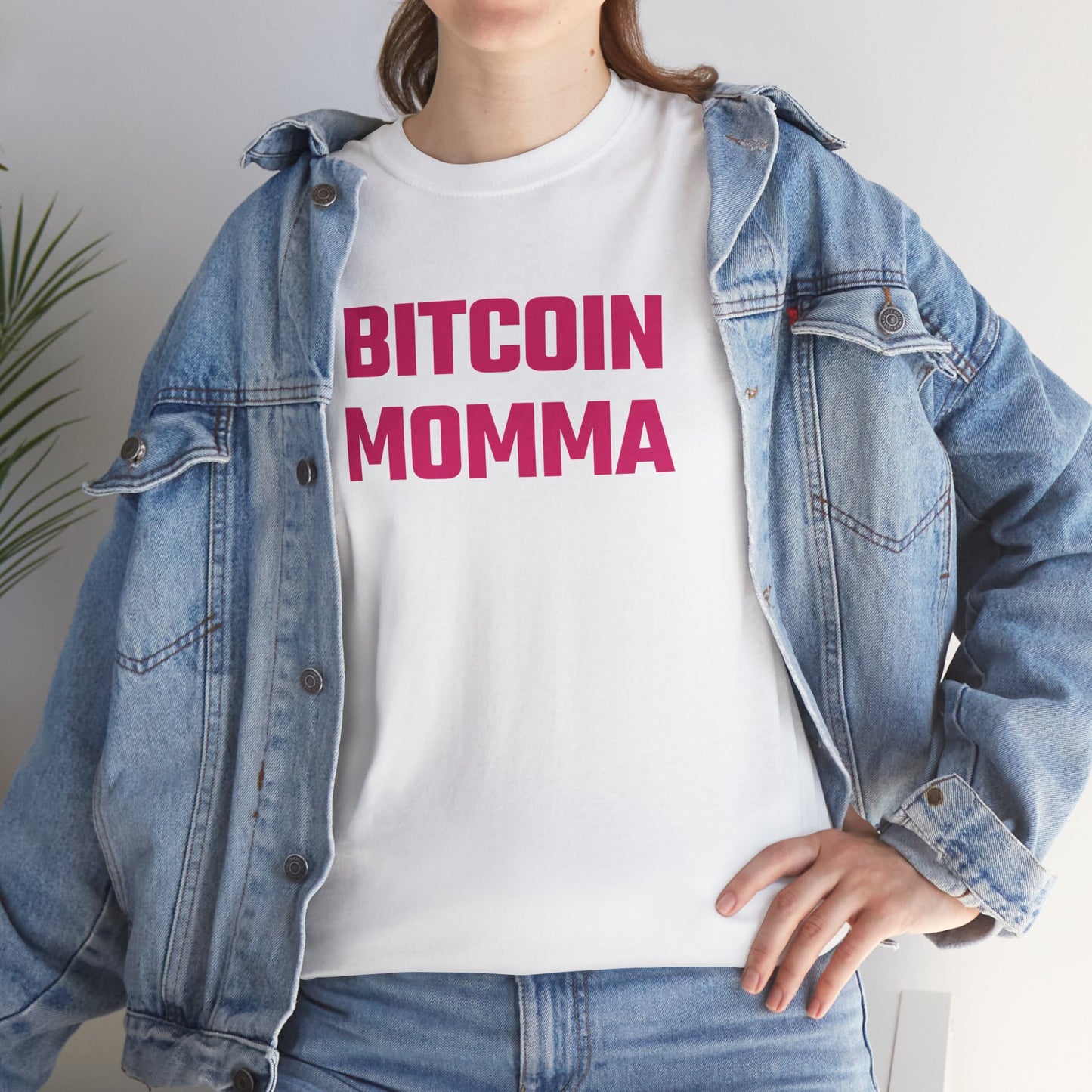 Bitcoin Momma (Version 2) Graphic Tee - Unisex Cotton T-Shirt