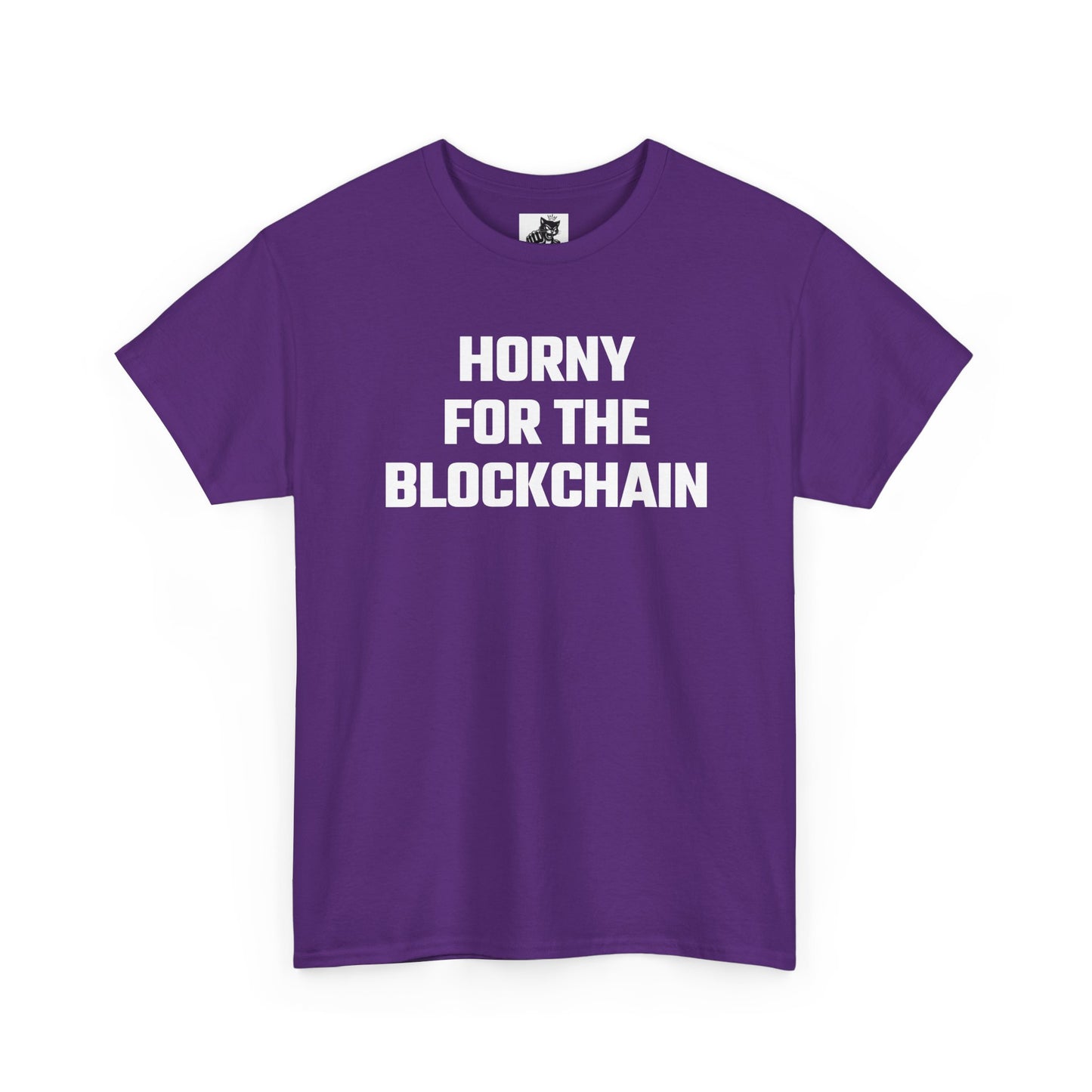 Horny For The Blockchain Crypto Themed T-Shirt