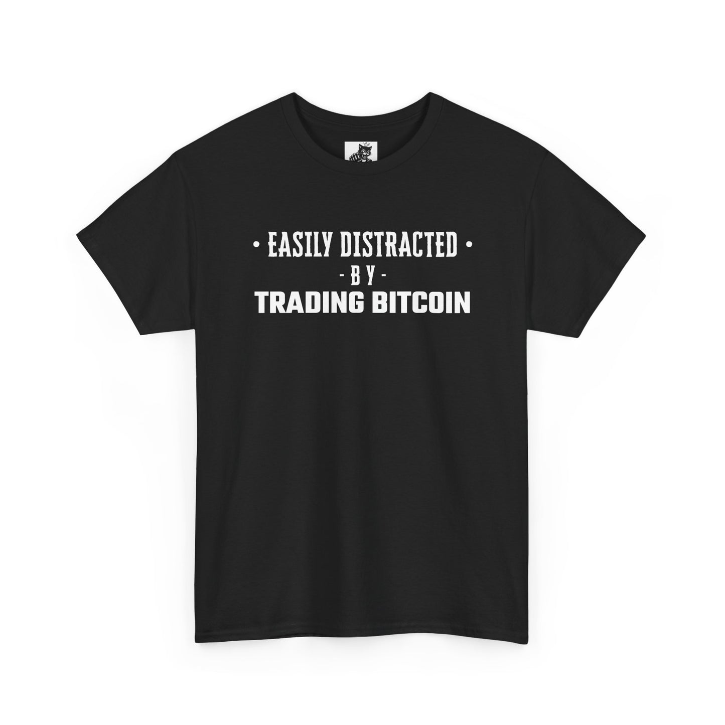 Easily Distracted By Trading Bitcoin Graphic Tee - Unisex Cotton T-Shirt