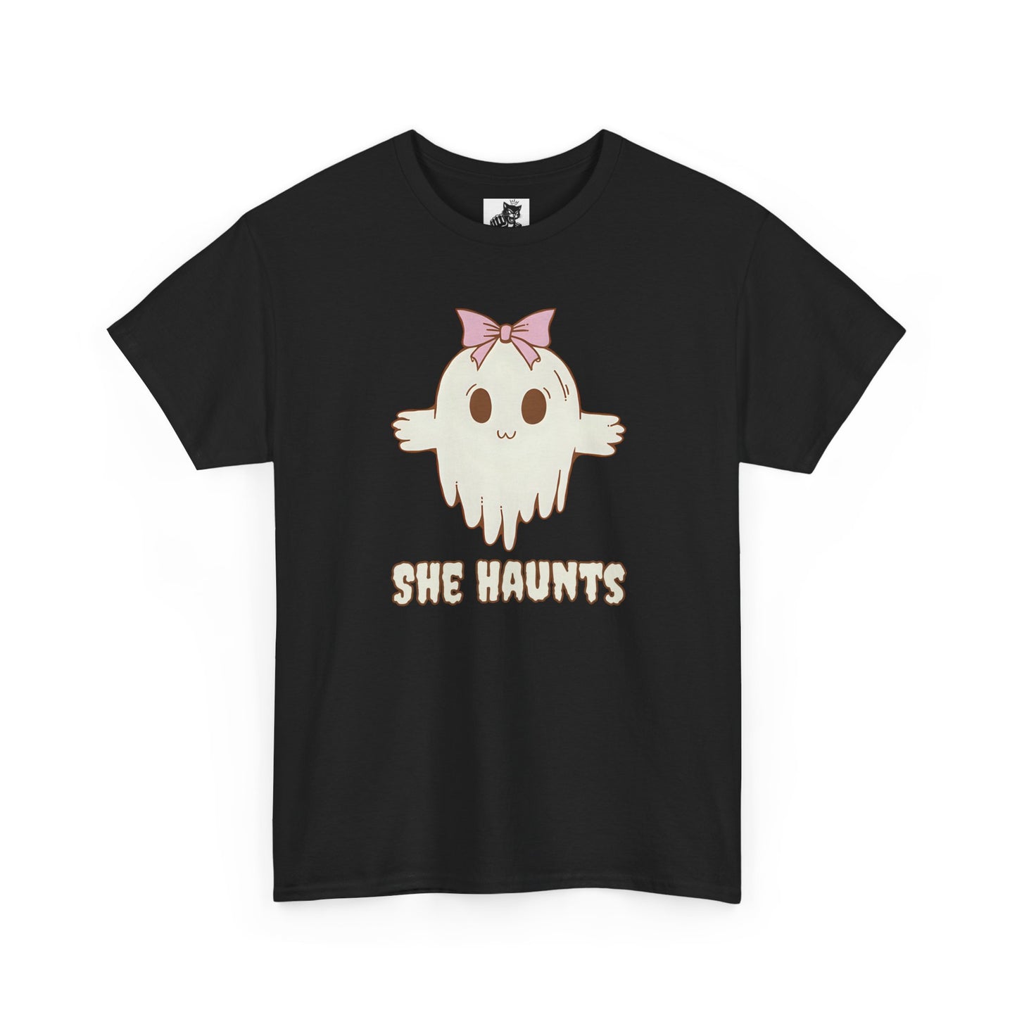 She Haunts - Cute Halloween Ghost T-Shirt