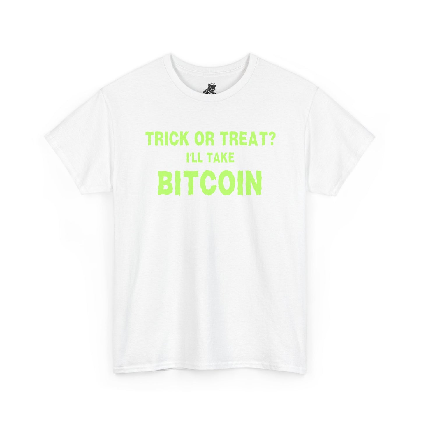 Trick Or Treat I'll Take Bitcoin (Version 2) Graphic Tee - Crypto Halloween T-Shirt