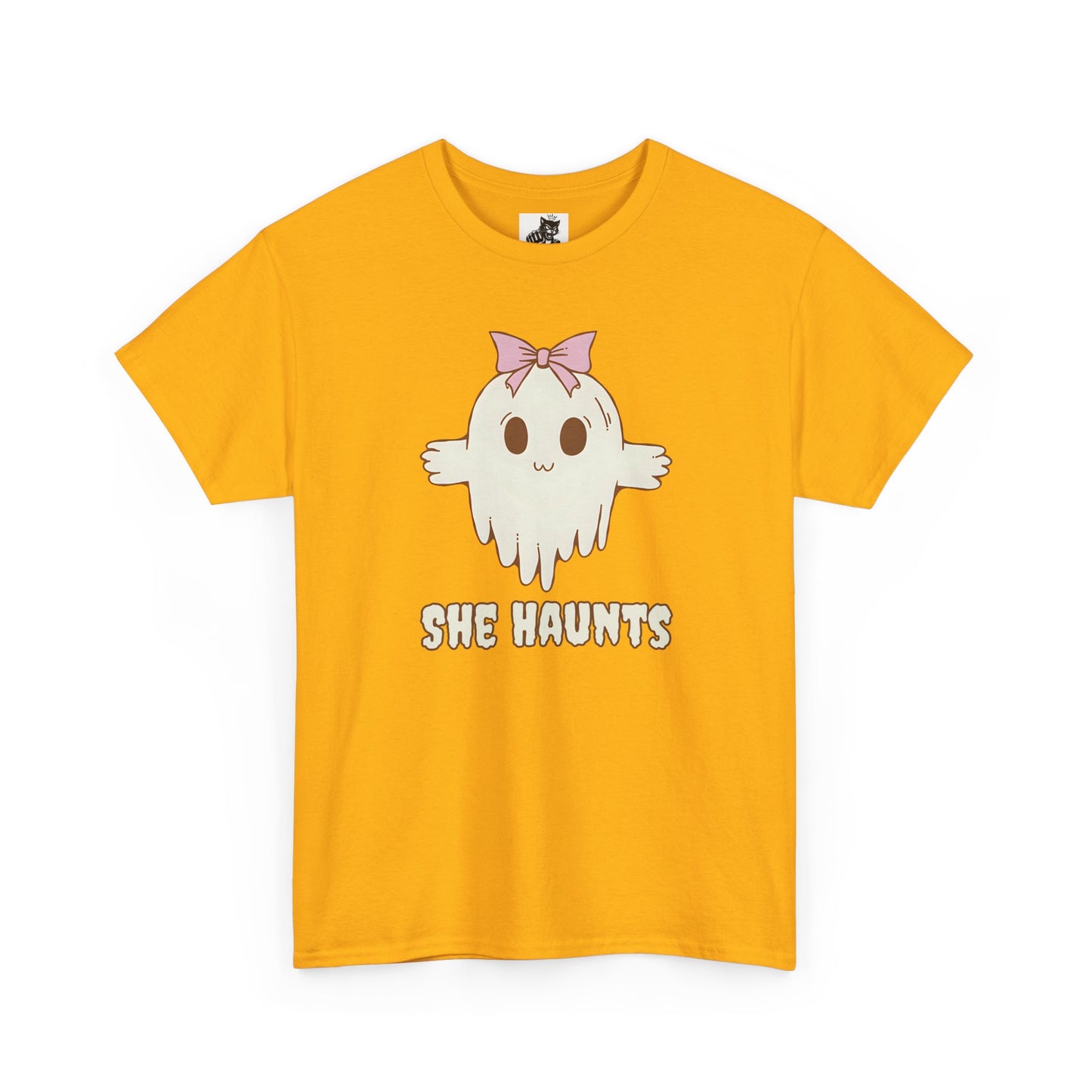 She Haunts - Cute Halloween Ghost T-Shirt
