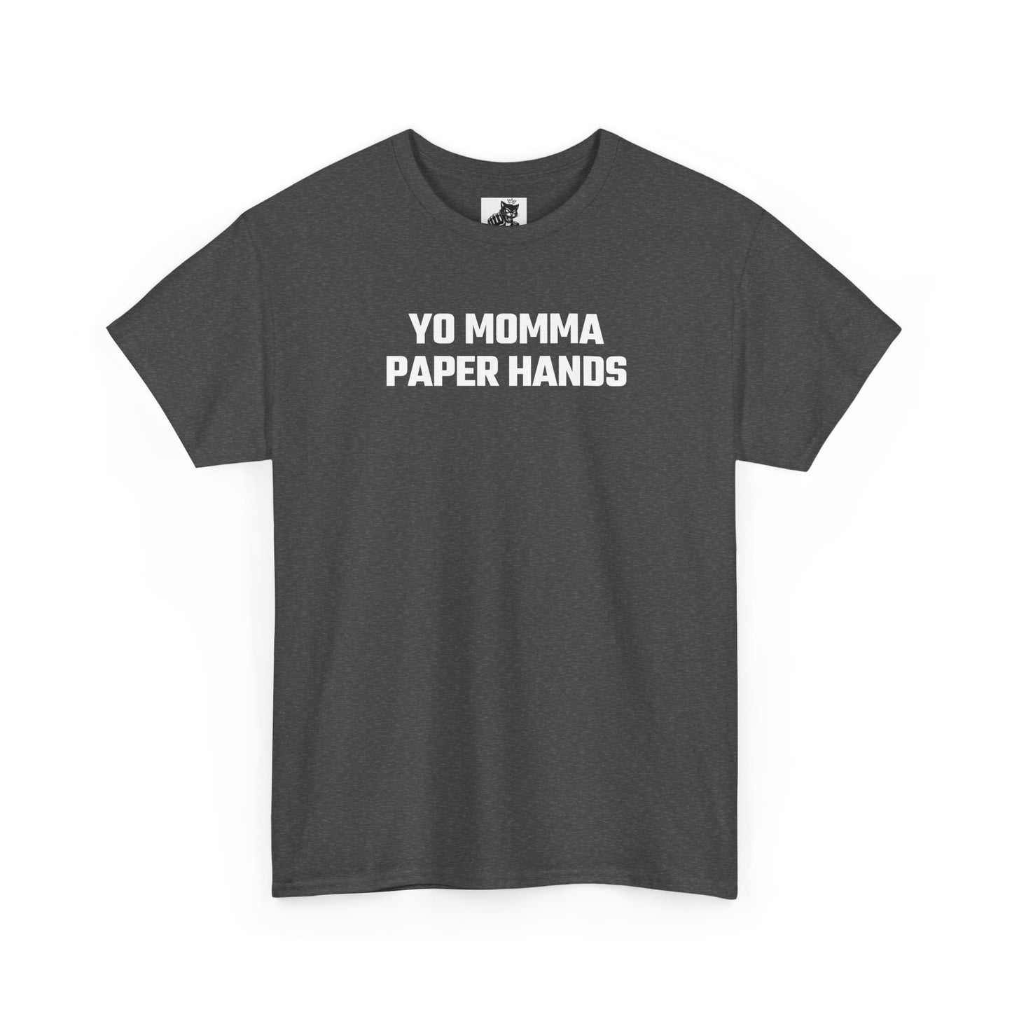 Yo Momma Paper Hands Graphic Tee - Crypto Themed T-Shirt