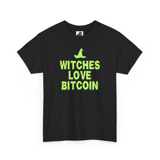 Witches Love Bitcoin (Version 2) Graphic Tee - Crypto Halloween Witch T-Shirt