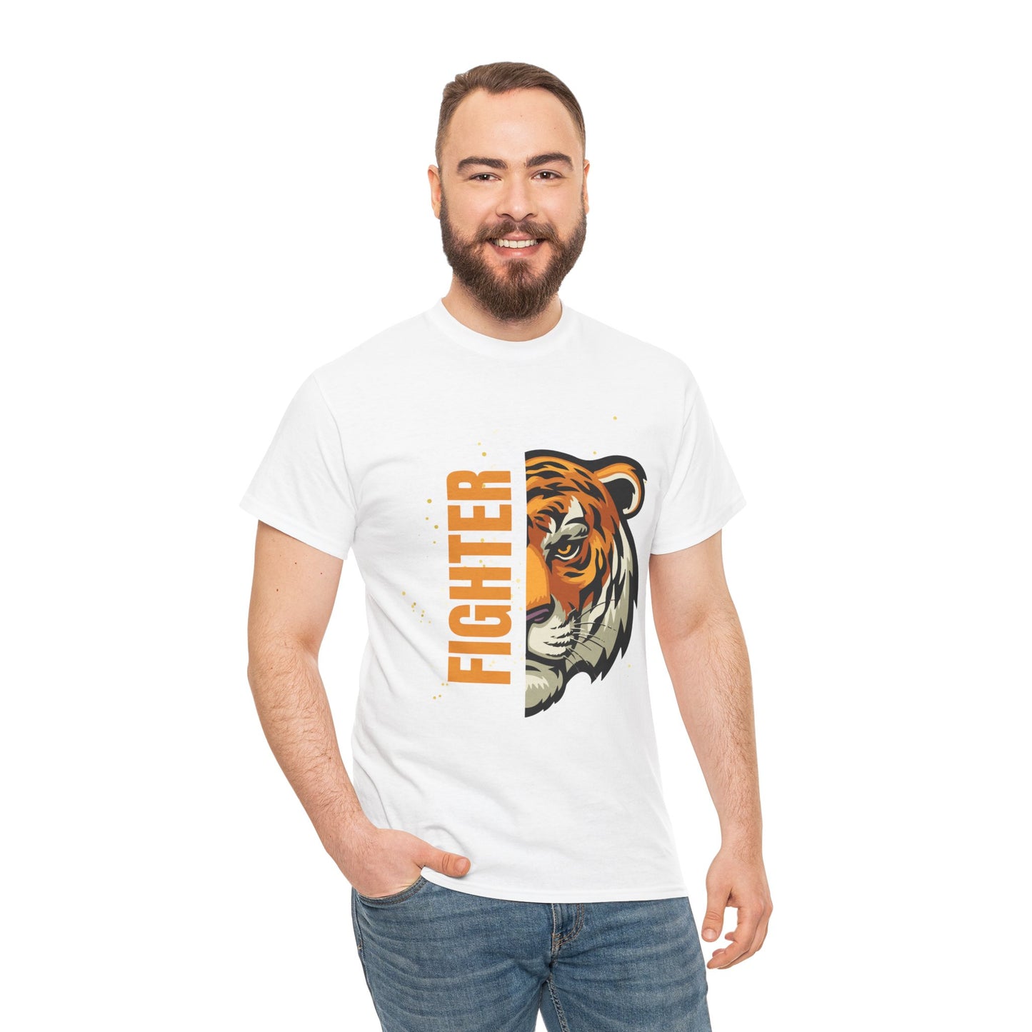 Fighter Tiger Graphic Tee - Unisex Cotton T-Shirt