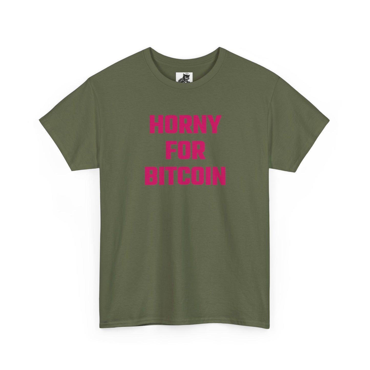 Horny For Bitcoin (Version 2) Crypto Themed T-Shirt