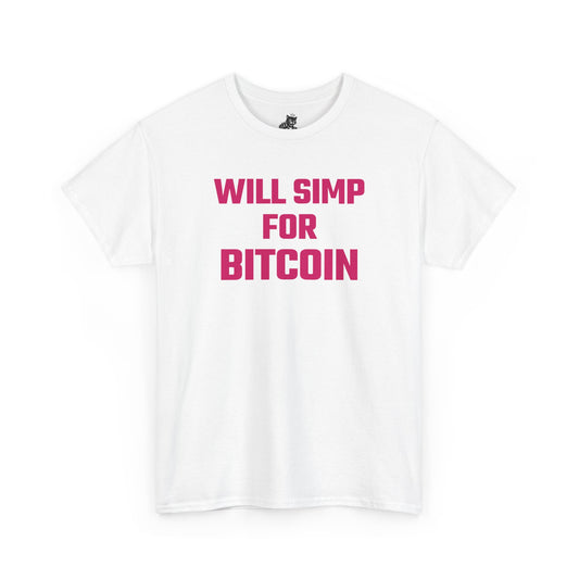 Will Simp For Bitcoin (Version 2) Graphic Tee - Unisex Cotton T-Shirt