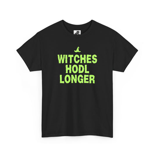 Witches HODL Longer (Version 2) Graphic Tee - Crypto Halloween Witch T-Shirt