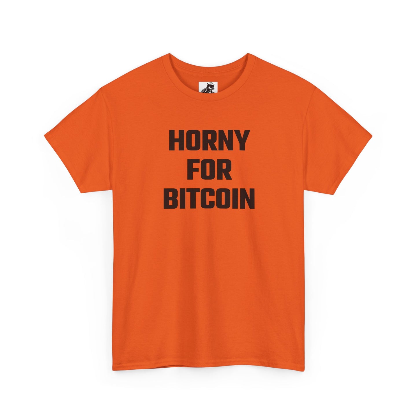 Horny For Bitcoin (Version 2) Crypto Themed T-Shirt
