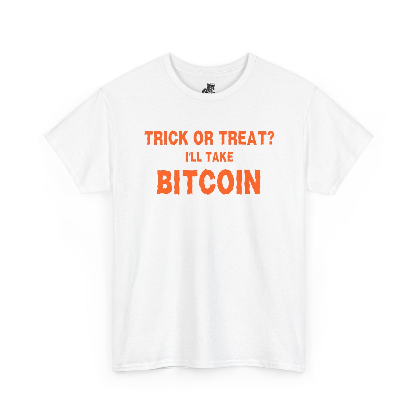 Trick Or Treat I'll Take Bitcoin Graphic Tee - Crypto Halloween T-Shirt