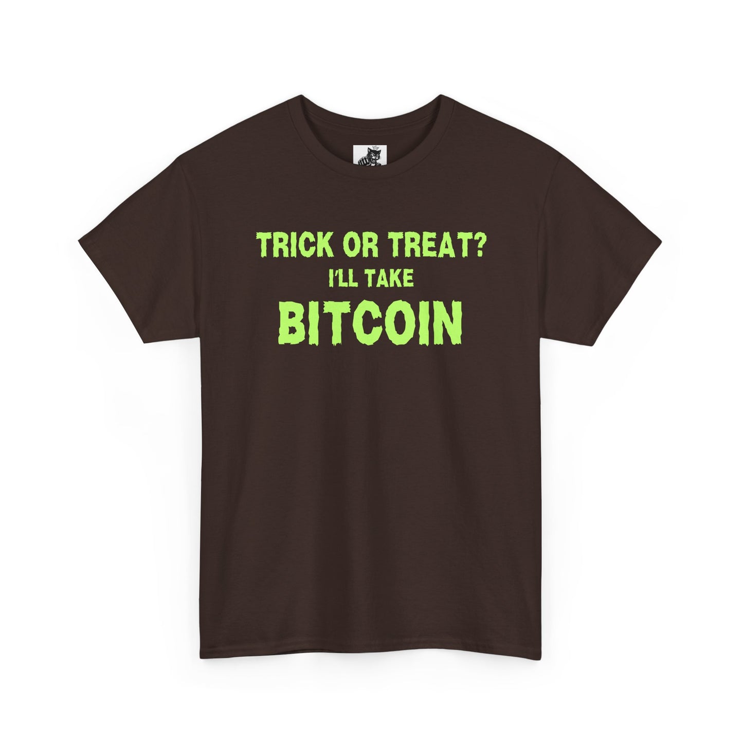 Trick Or Treat I'll Take Bitcoin (Version 2) Graphic Tee - Crypto Halloween T-Shirt