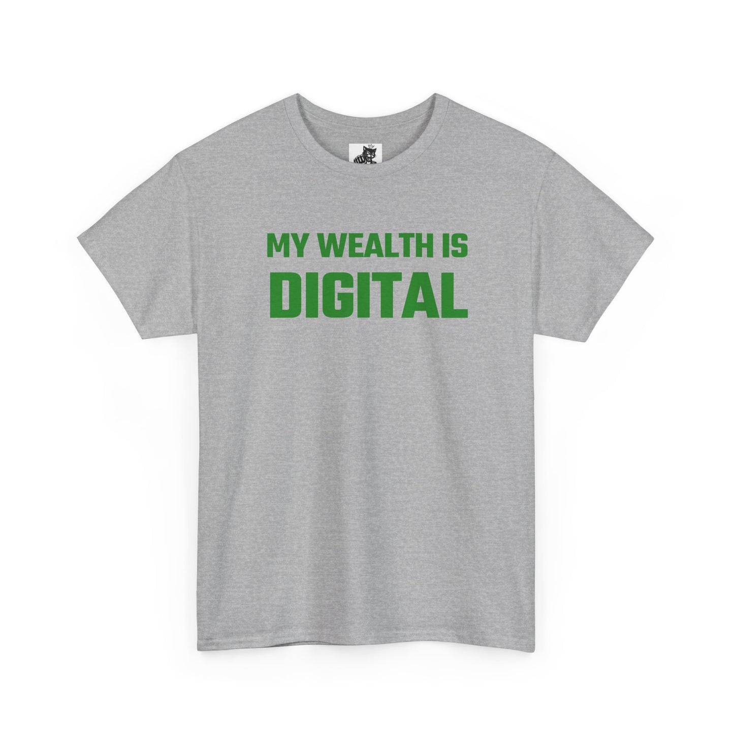 My Wealth Is Digital (Green) - Crypto Themed T-Shirt