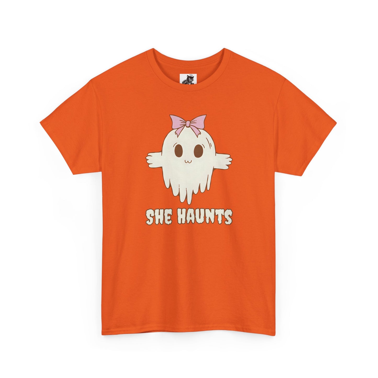 She Haunts - Cute Halloween Ghost T-Shirt