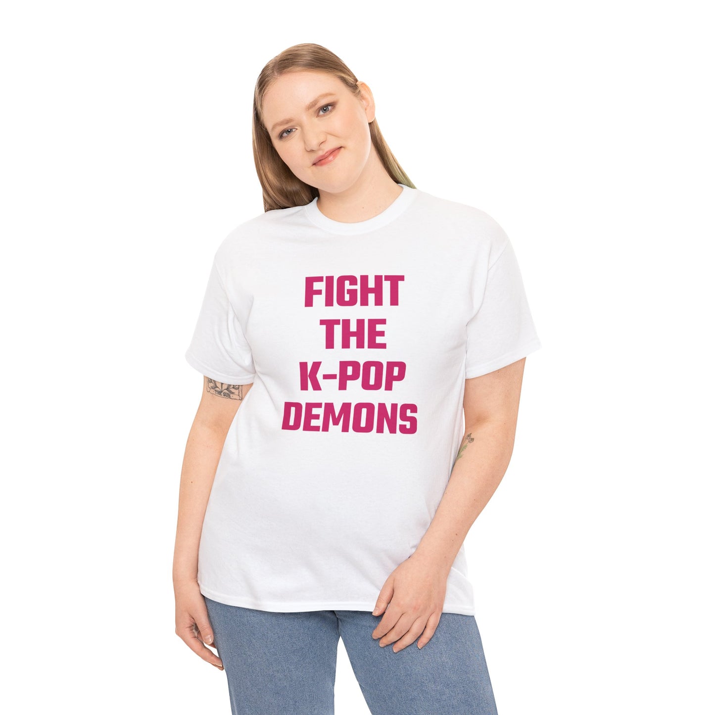 Fight The K-Pop Demons (Version 2) Graphic Tee - Unisex Cotton T-Shirt