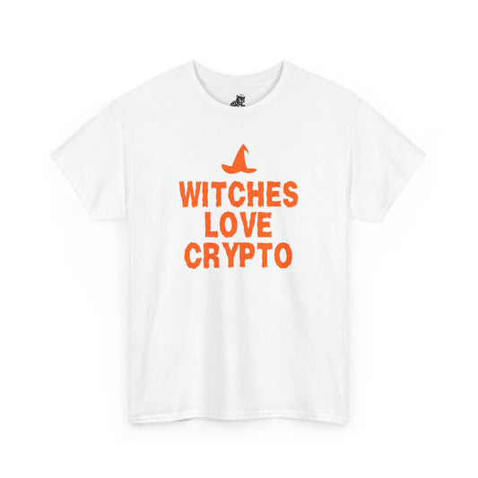 Witches Love Crypto Graphic Tee - Crypto Halloween Witch T-Shirt