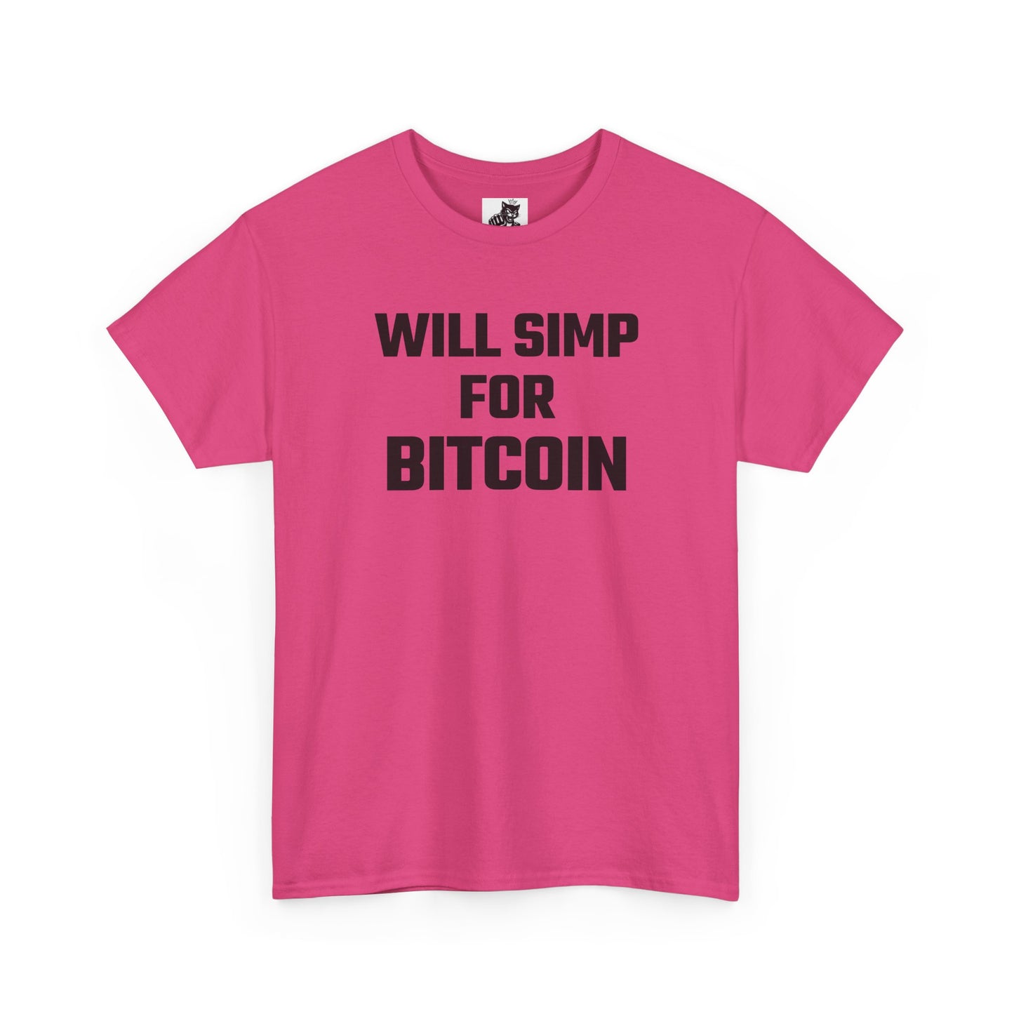 Will Simp For Bitcoin (Version 2) Graphic Tee - Unisex Cotton T-Shirt