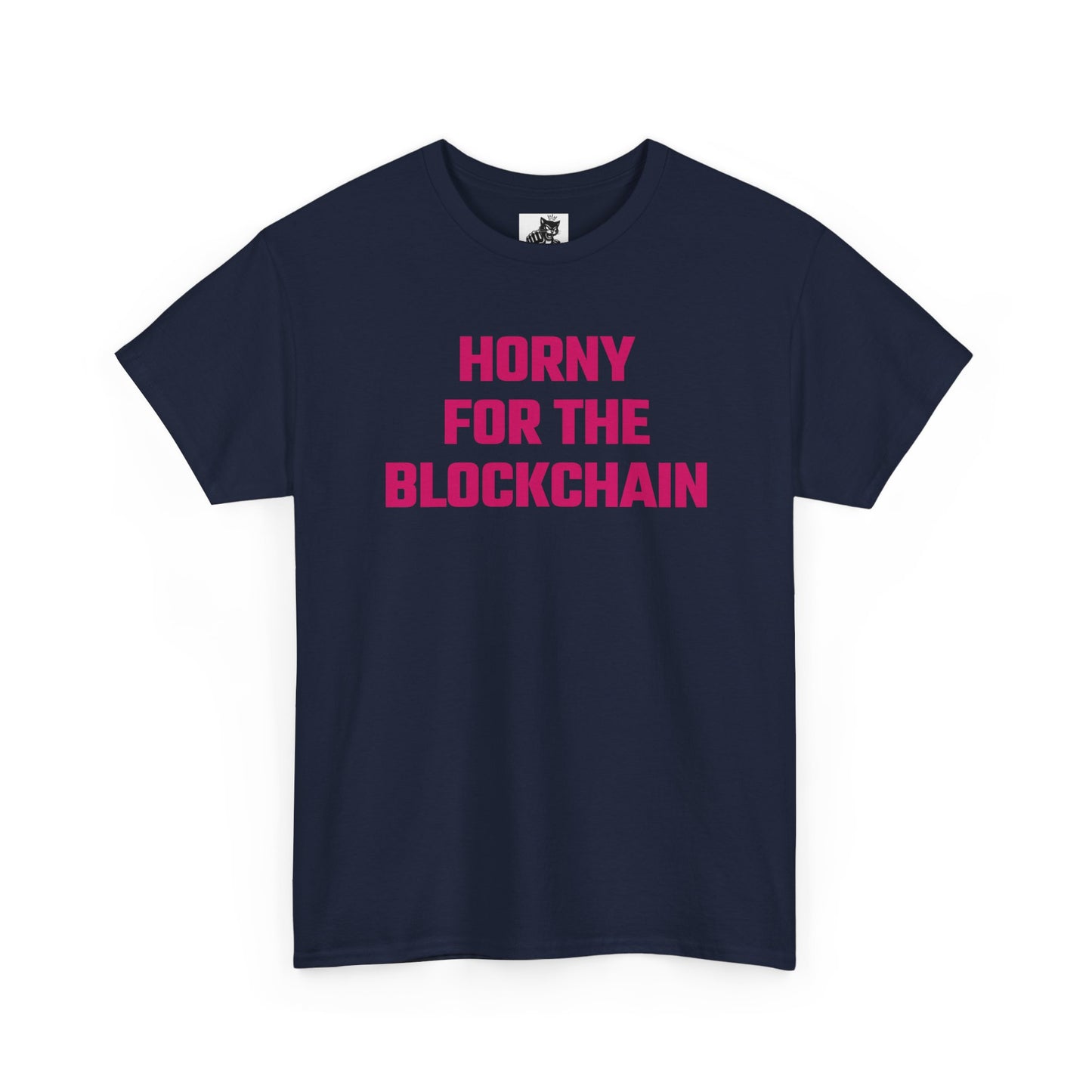 Horny For The Blockchain (Version 2) Crypto Themed T-Shirt
