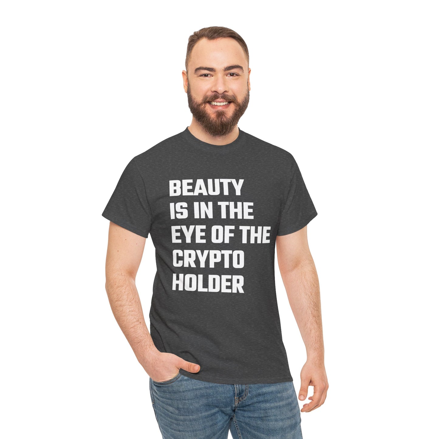 Beauty Is In The Eye of the Crypto Holder Graphic Tee - Unisex Cotton T-Shirt