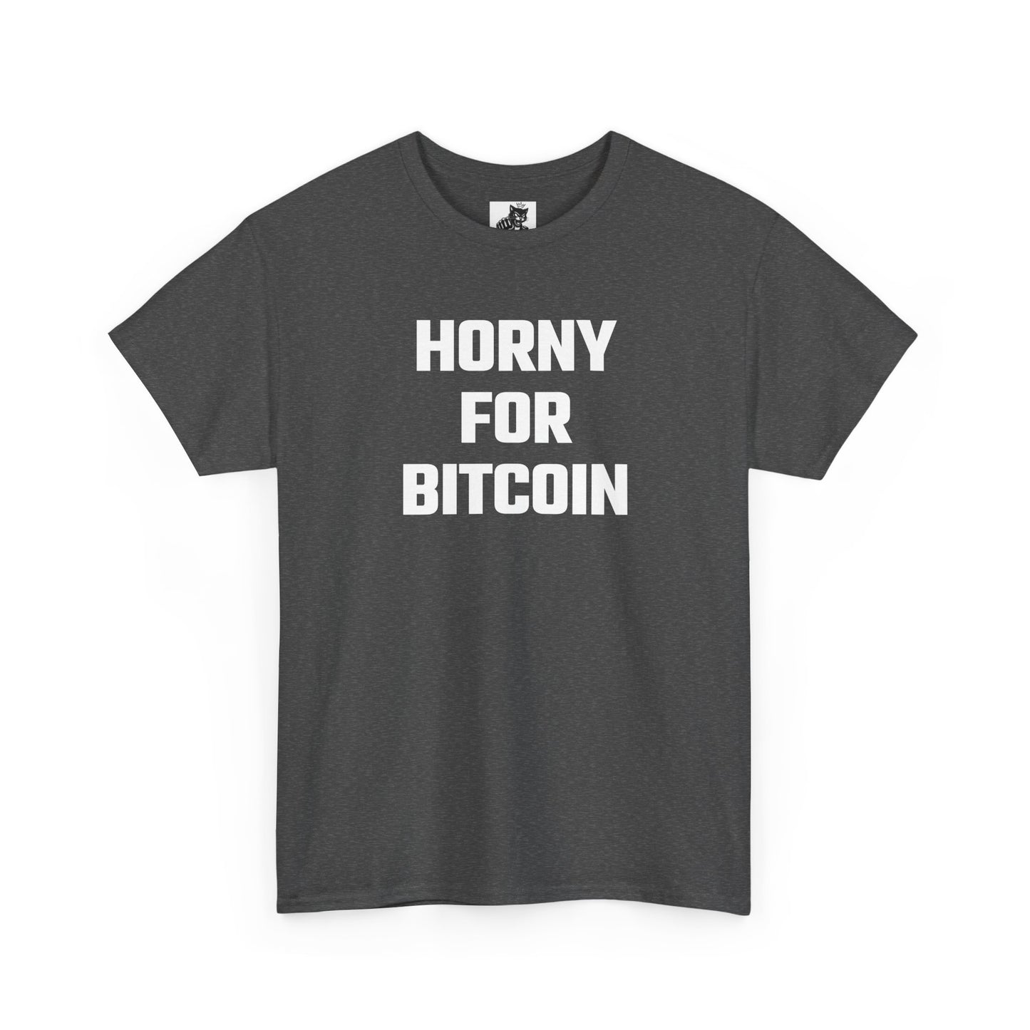 Horny For Bitcoin Crypto Themed T-Shirt