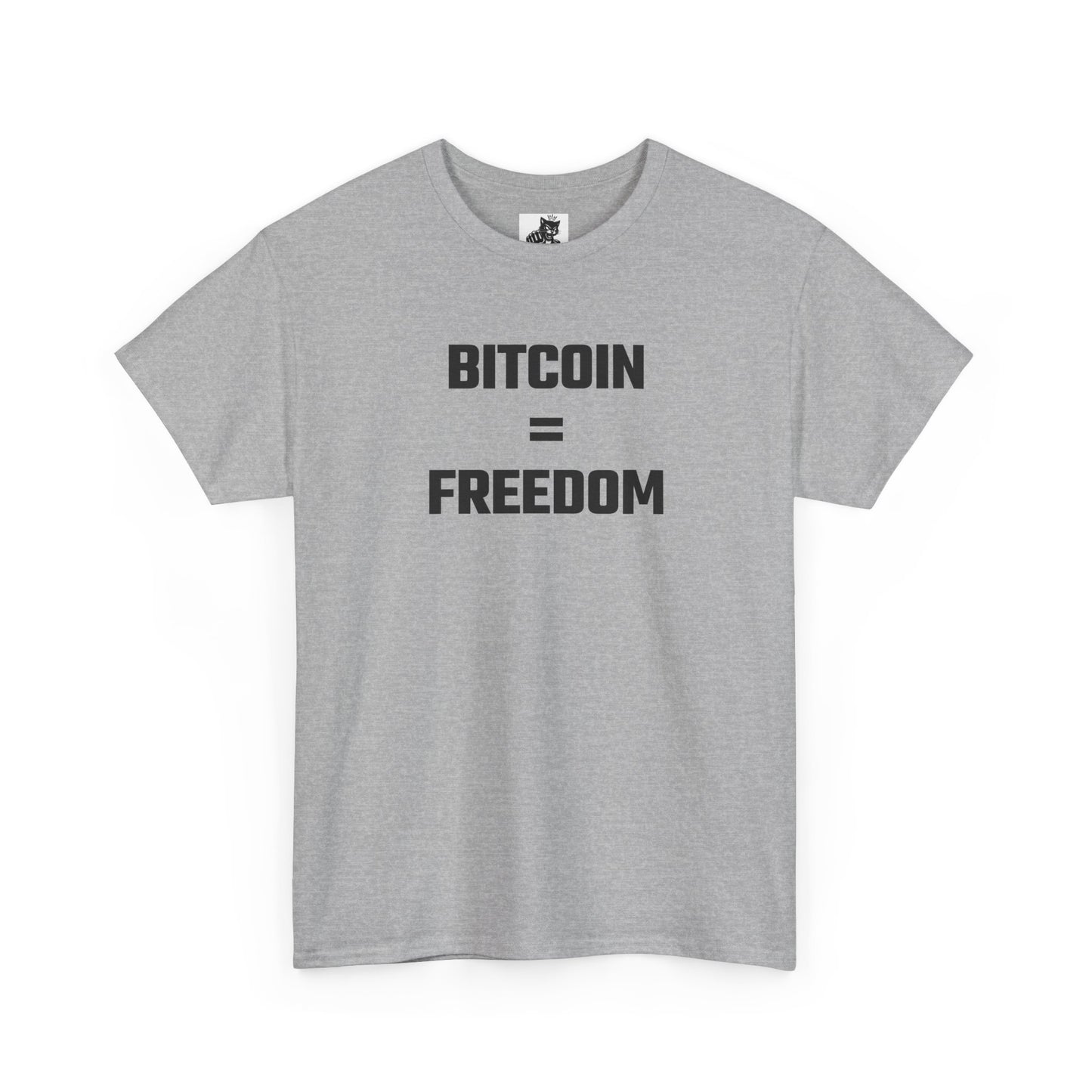 Bitcoin Equals Freedom Crypto Themed T-Shirt