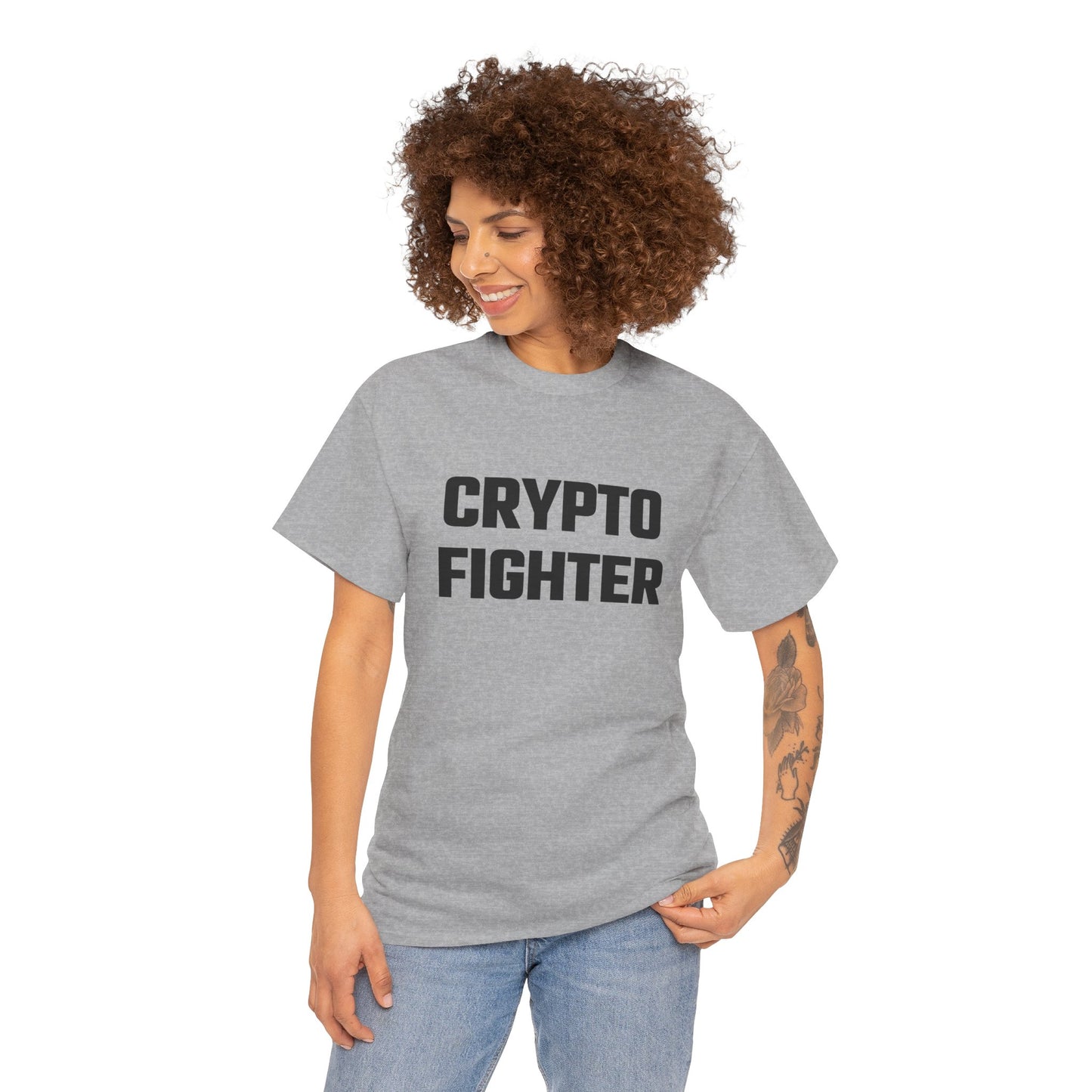 Crypto Fighter Graphic Tee - Crypto Themed T-Shirt